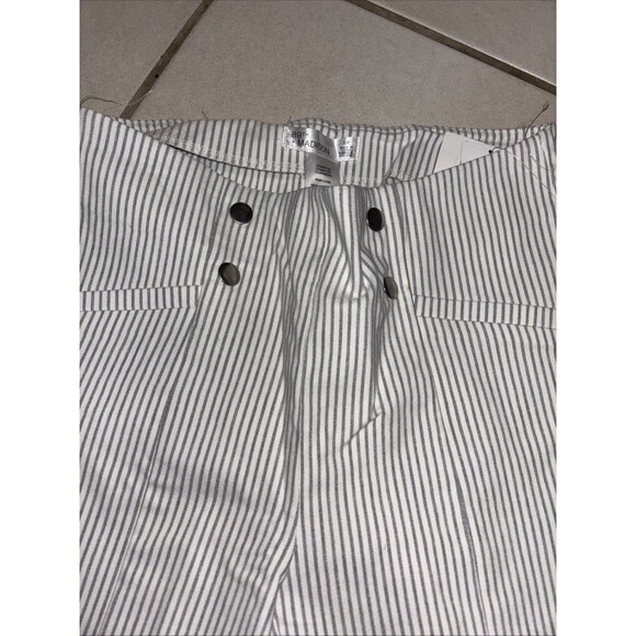 89th + Madison Womens Grey Mini Stripe Small Ankle Length Comfort Waist - Picture 3 of 6